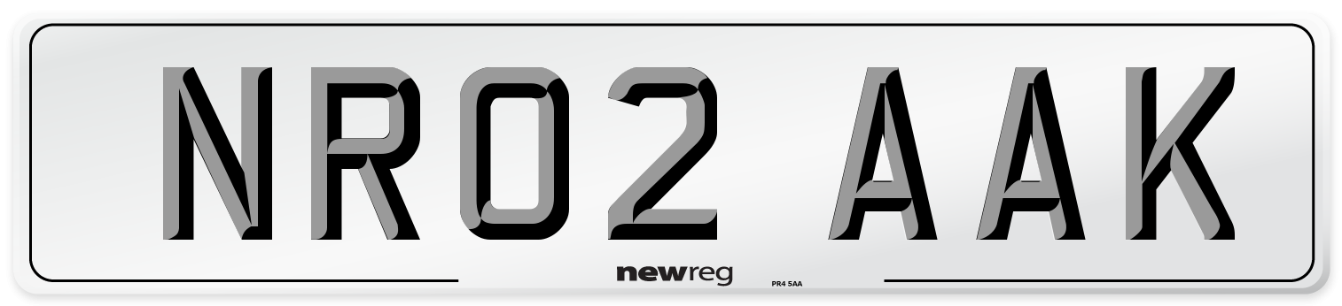 NR02 AAK Number Plate from New Reg